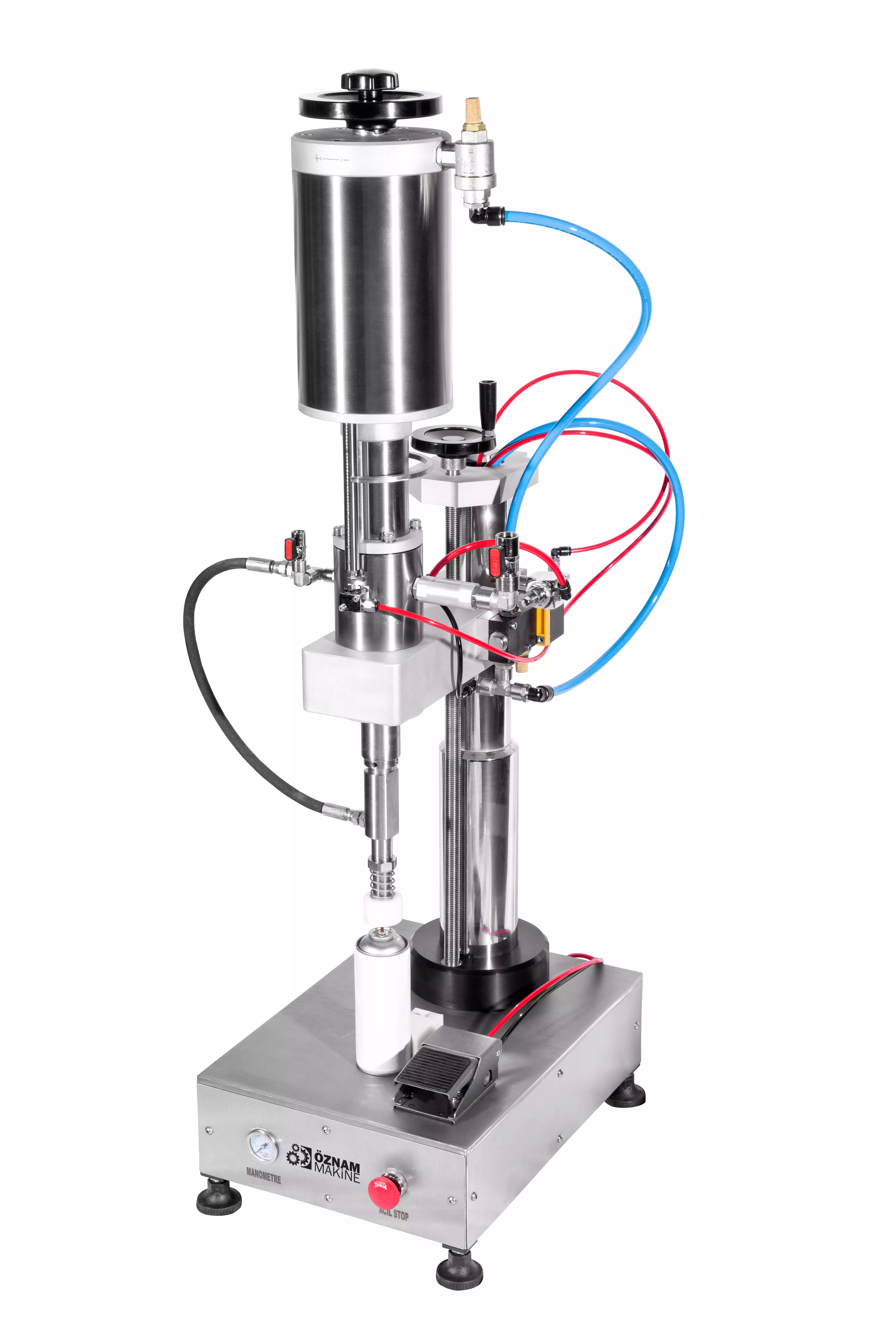 Tekli Aerosol Gaz Dolum Makinesi (Pedallı)
